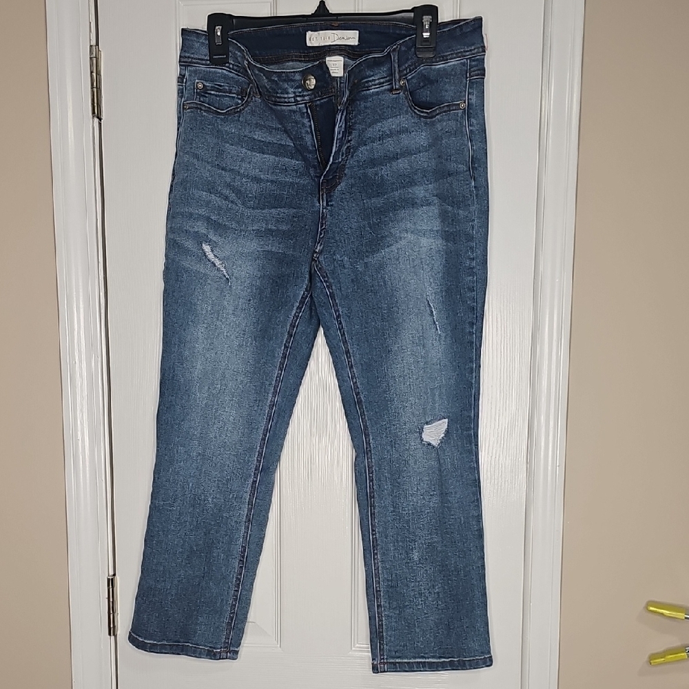 Womens Est 1946 Blue Denim Jeans Mid Rise Med Wash Contemporary Size 12